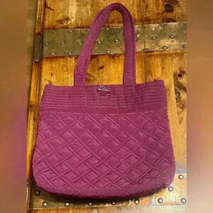 Vera Bradley Quilted Purple Tote Bag